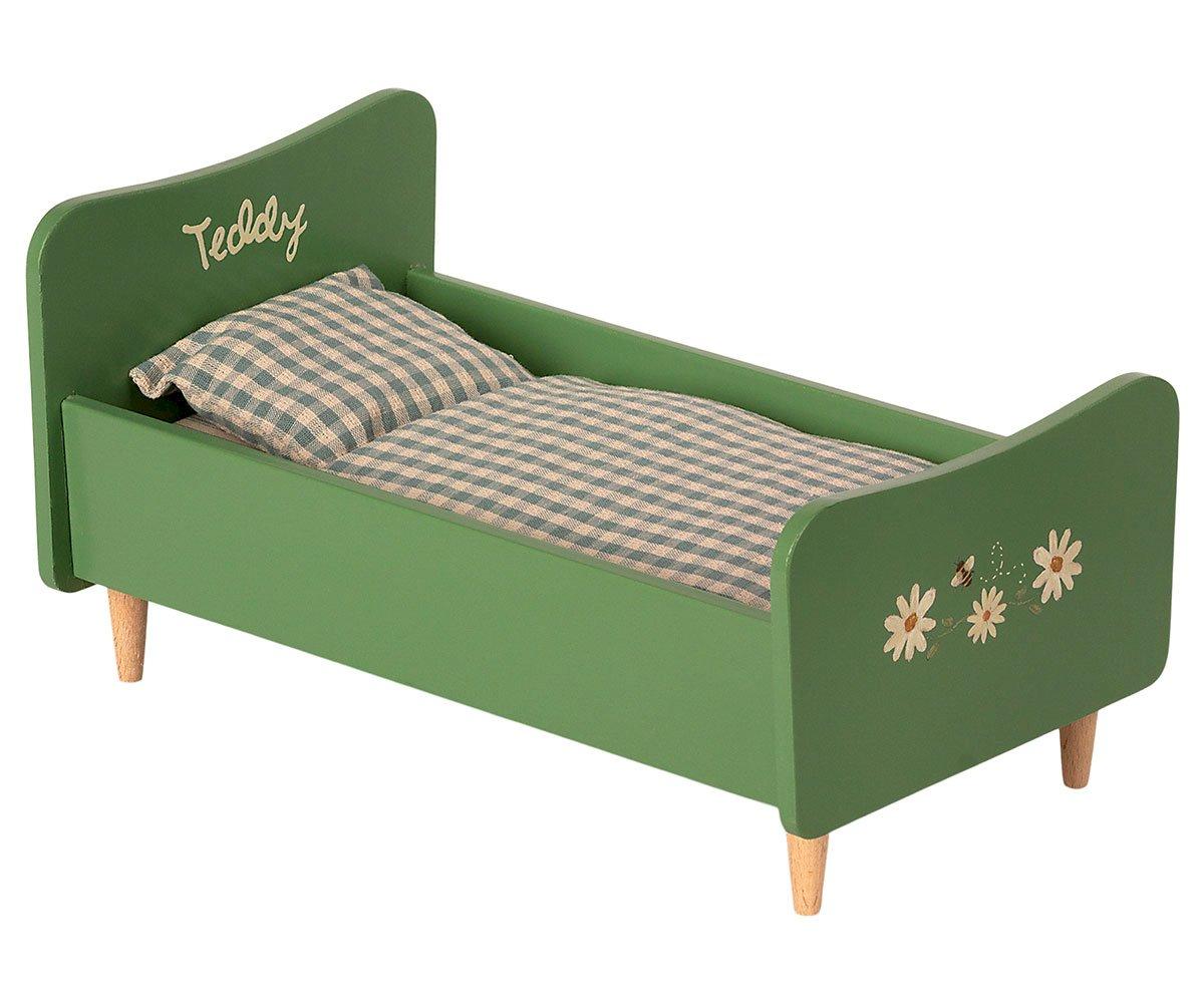 Cama Madera para Teddy Dad Verde Polvoriento
