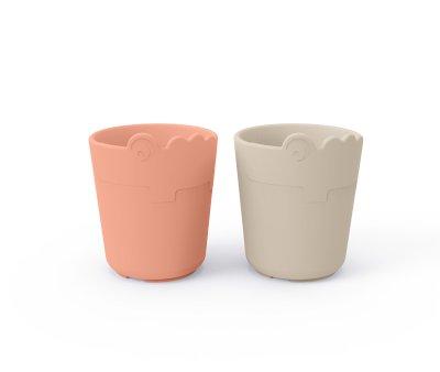 2 Vasos Kiddish Croco Orange/Cream