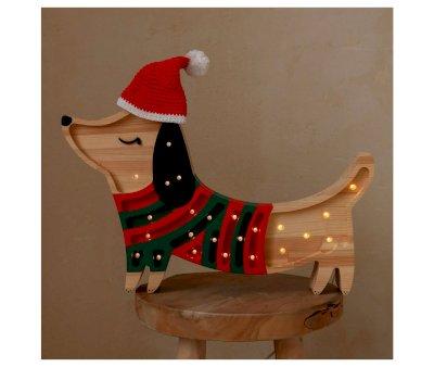 Candeeiro Cachorro Chistmas Style