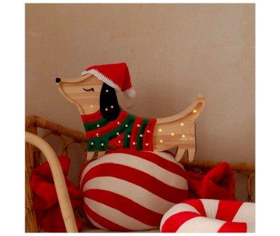 Candeeiro Cachorro Chistmas Style