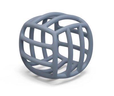 Gray Silicone Teething Ball