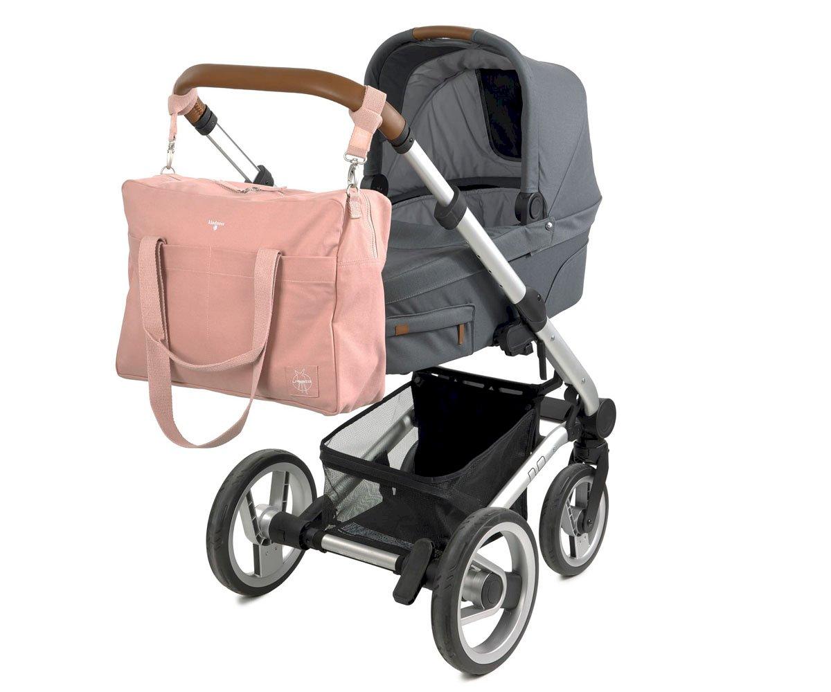 Sac de maternité Baby Trolley en coton rose - Tutete