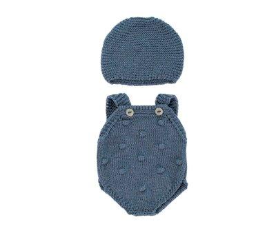 Ensemble Barboteuse et Bonnet en Tricot 32 cm