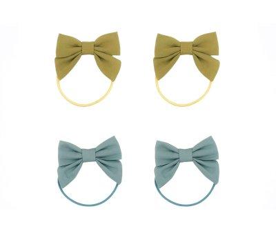 4 laos de elstico Chartreuse+Sky Blue