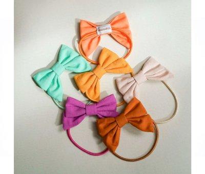 4 Elastici Capelli Fiocco Tuscany+Desert Teal