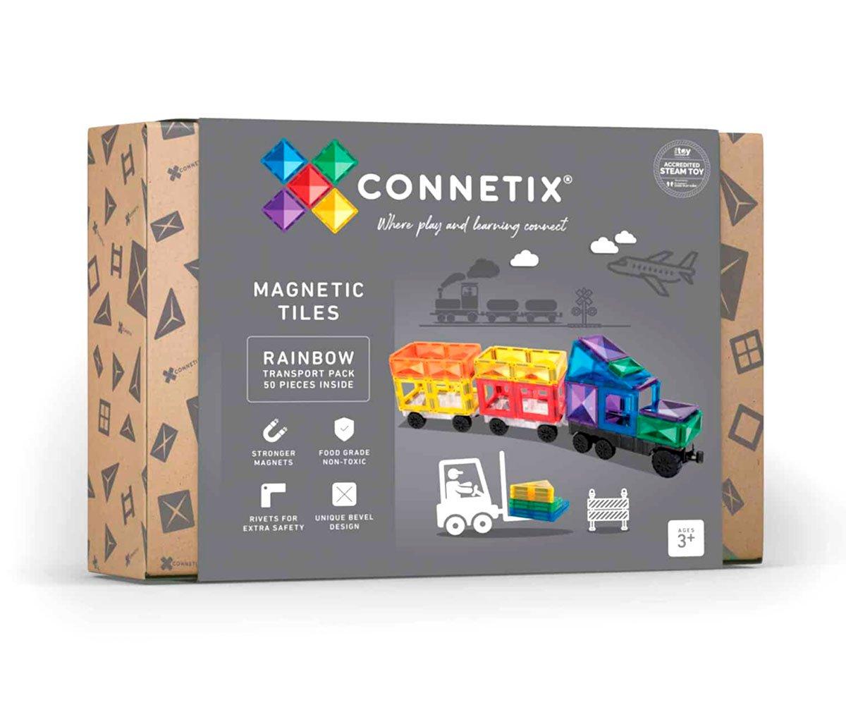 Construcción Connetix Transporte Rainbow 50 Piezas