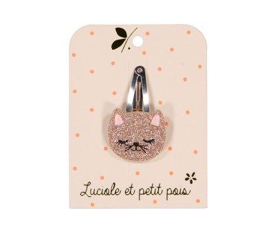 Clip Capelli Gatto Glitter Rose