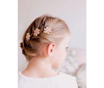 2 Clip Capelli Fleur Oro