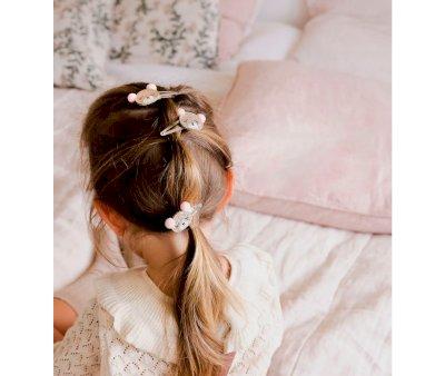2 Clip Capelli Orsi Pompon Dorati