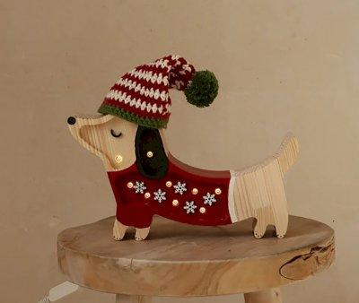 Mini Lmpara Perrito Santa Helper