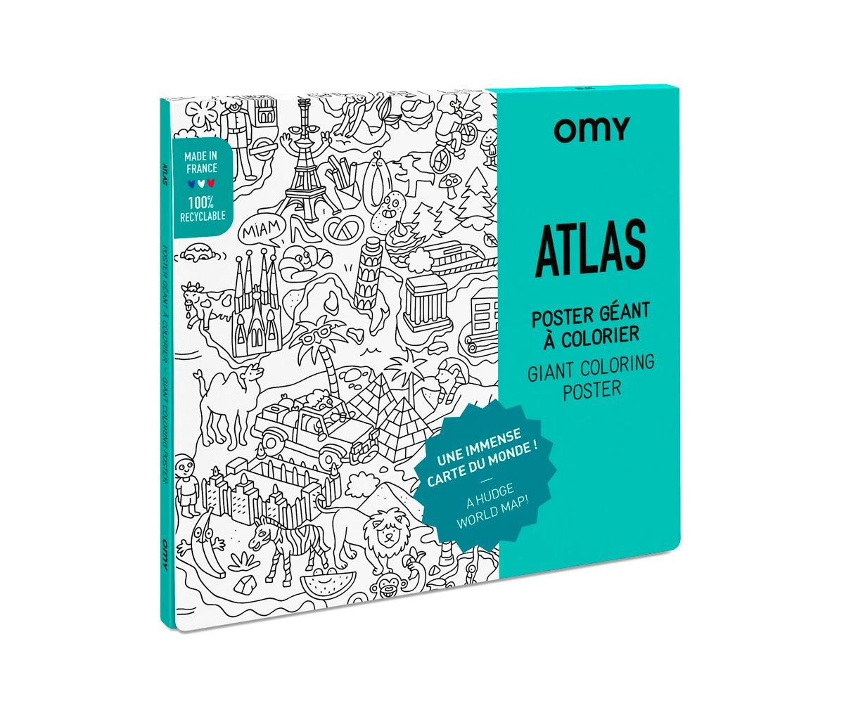 Póster XL Omy Atlas Para Colorear