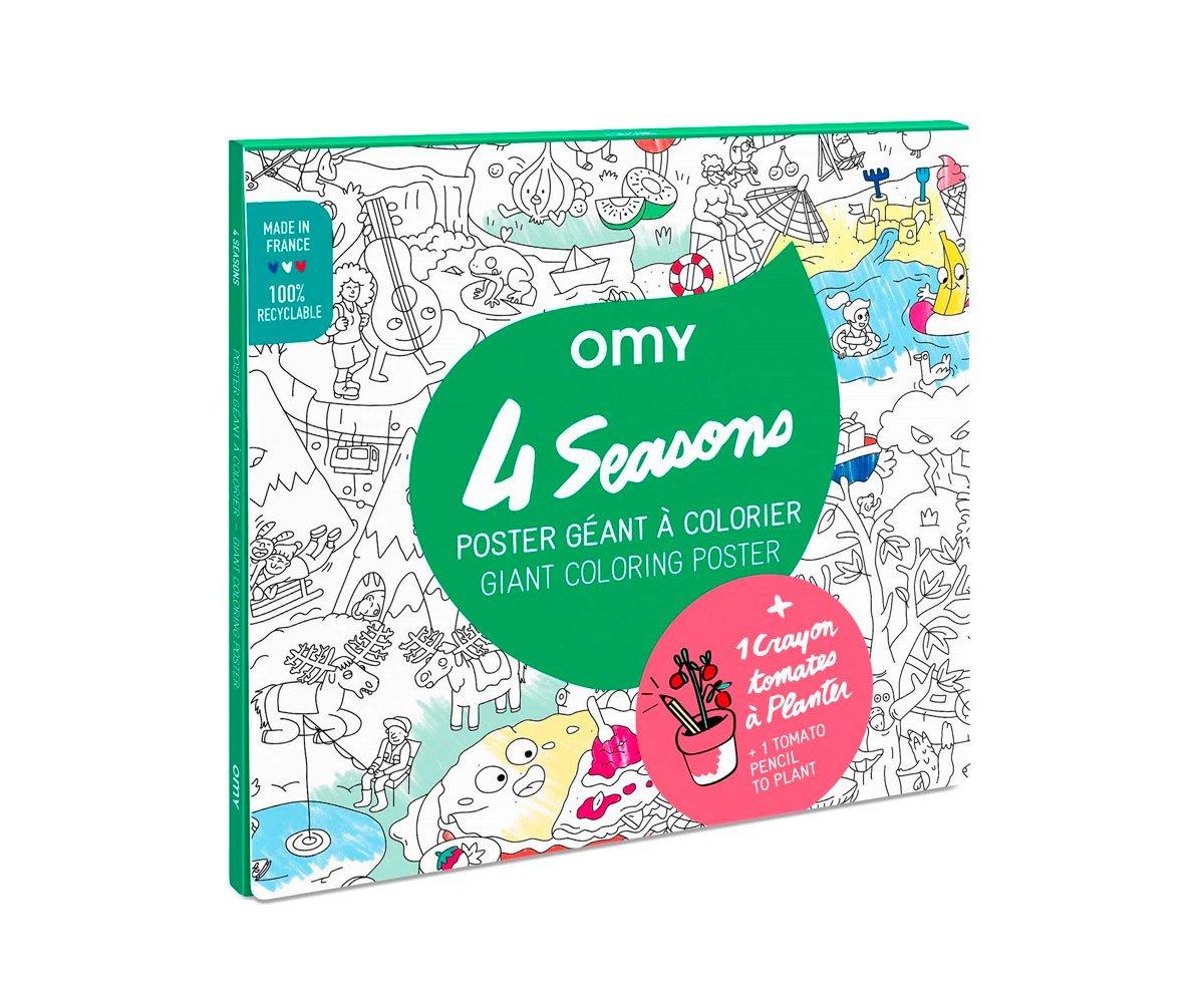 Pster XL Omy 4 Estaciones para Colorear+Pinturas