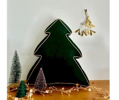 Cuscino Natalizio Velluto Albero