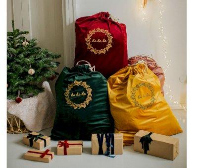 Saco de Natal Old Rose Velvet
