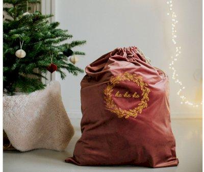 Saco de Natal Old Rose Velvet