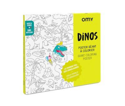 Pôster para colorir XL Dinos