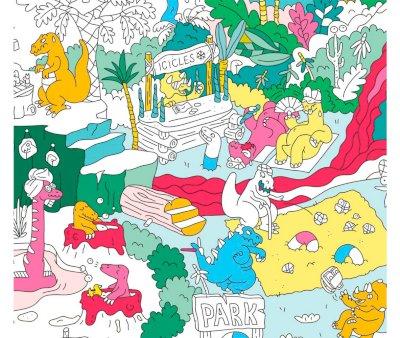 Poster XL da Colorare OMY Dinos