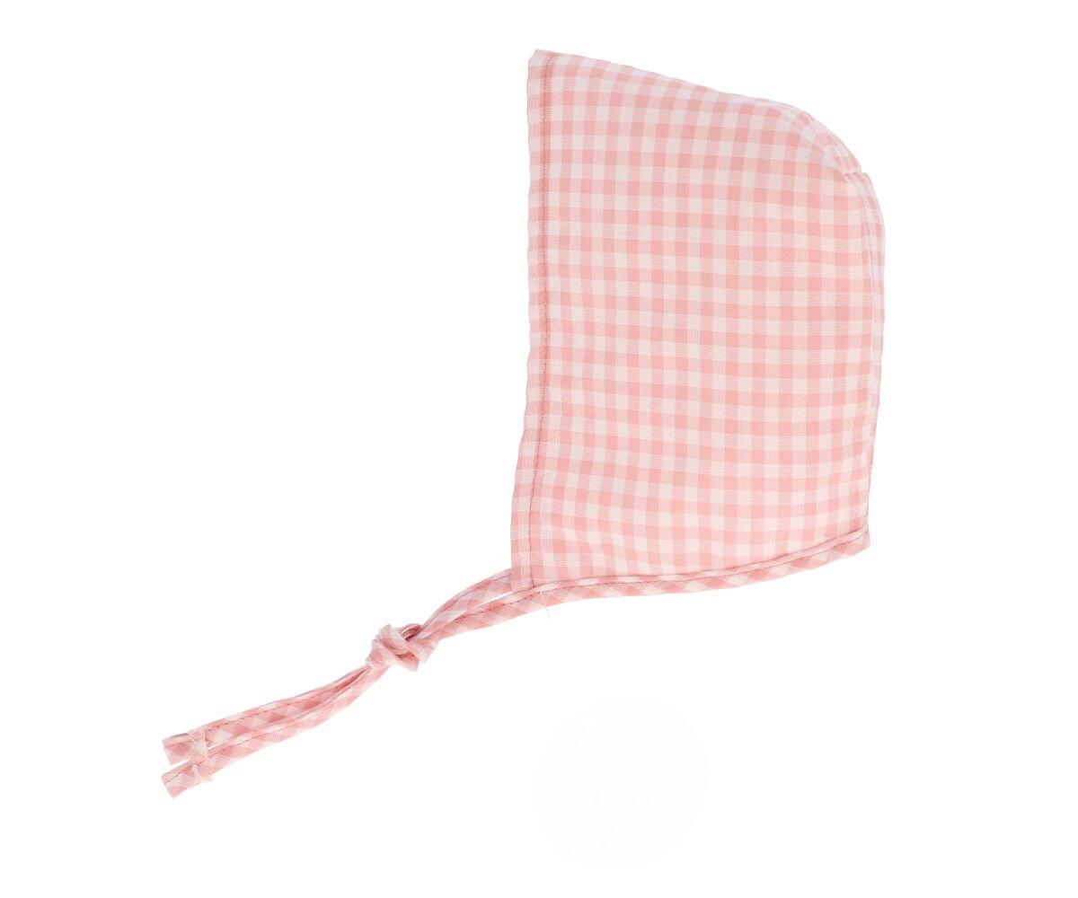 Bonnet De Poupée Vichy Rose