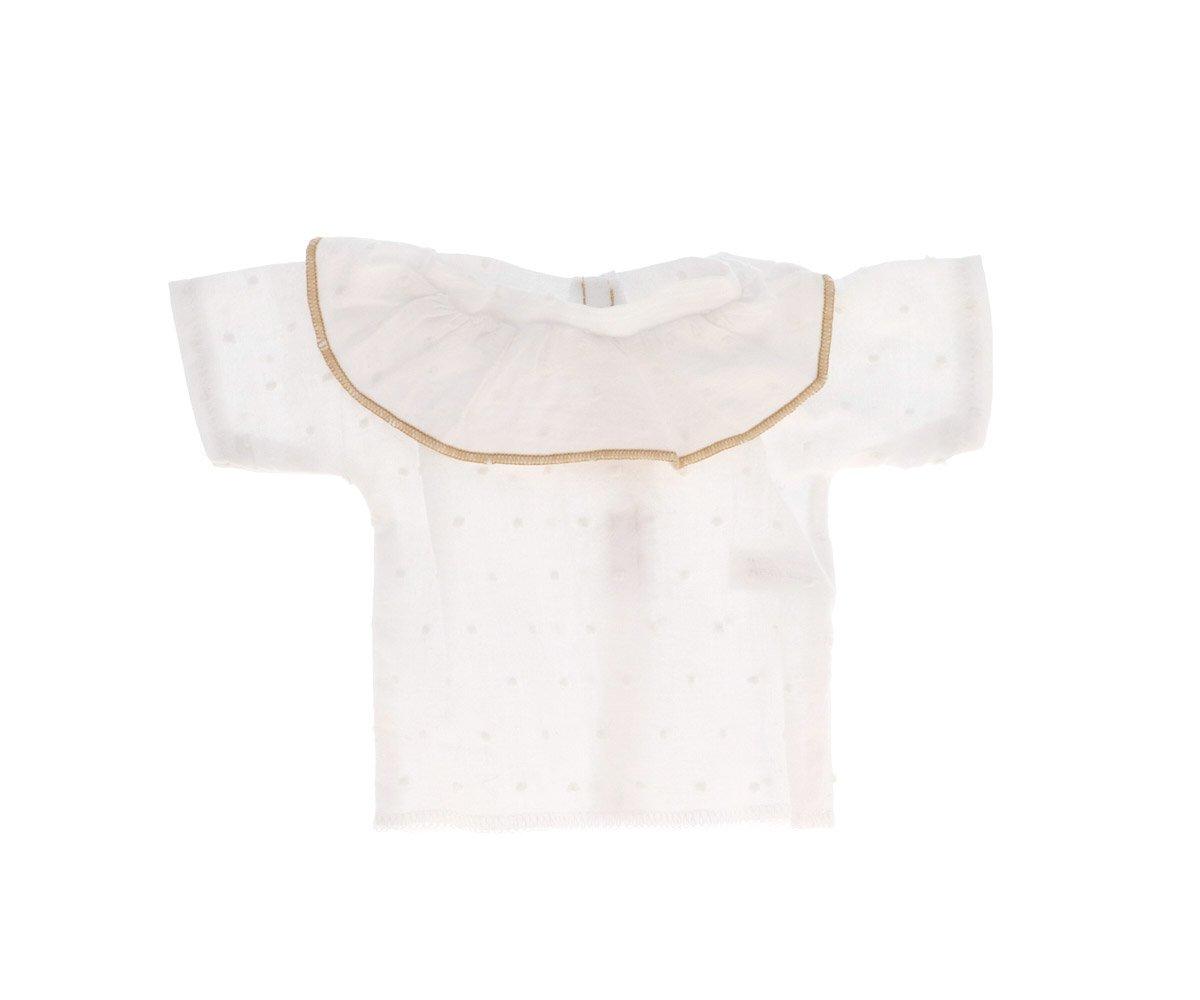 Camicia Bambole Cutie Volante Plumetti Beige