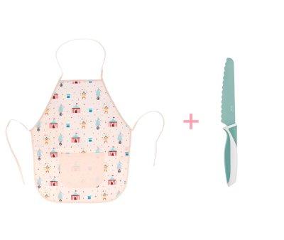 Pack Delantal Infantil Circus Personalizable + Cuchillo Sage
