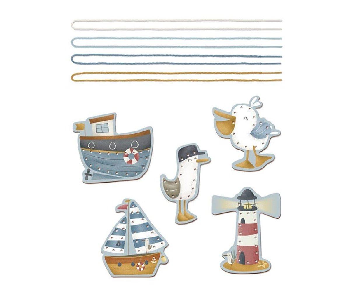 Tarjetas Para Enlazar Cordones Sailors Bay