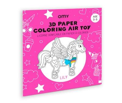 Juego Omy para Inflar y Colorear Unicornio