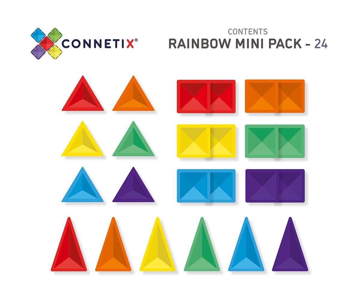 Construction Connetix Rainbow Mini En 24 Pièces