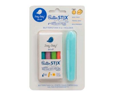 4 Dustless Colored Chalks + Chalk Holder