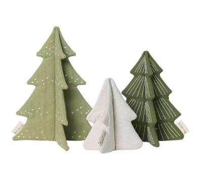 3 rvores de Natal em tecido