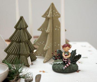 3 rvores de Natal em tecido