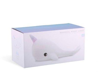 Luz de Noche Recargable Narwhal Blanca