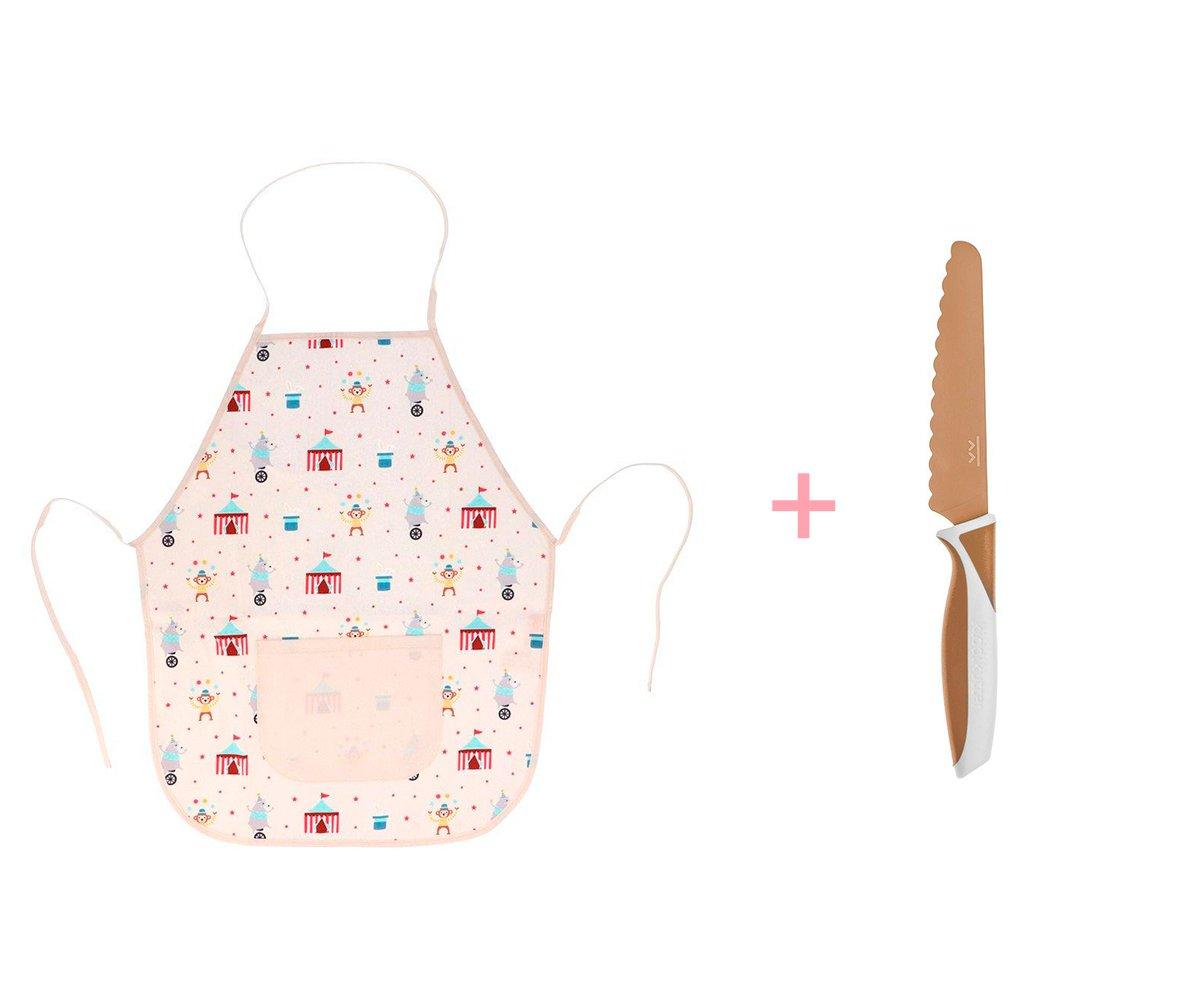 Pack Delantal Infantil Circus Personalizable + Cuchillo Caramel