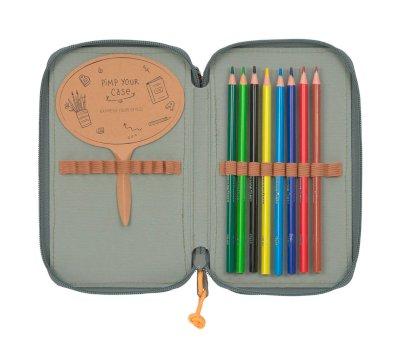 Estuche Escolar Triple Unique Green