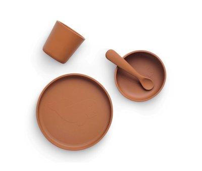 Vajilla 4 Piezas Silicona Caramel