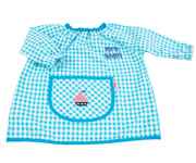 Babi Personalizado con Bolsillo Central Barco Vichy Turquesa
