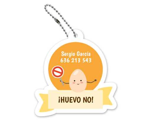 Chaveiro Personalizado Egg No