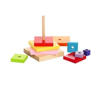 Piramide Legno a Colori 10 pezzi