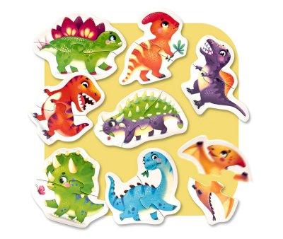 Quebra-cabea de dinossauro 8 em 1