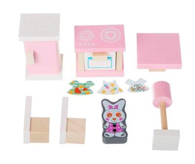 Conjunto de ambiente de cozinha e sala de jantar Dollhouse