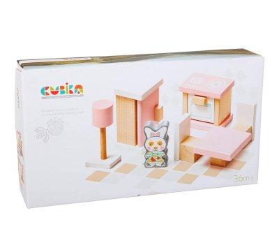 Conjunto de ambiente de cozinha e sala de jantar Dollhouse
