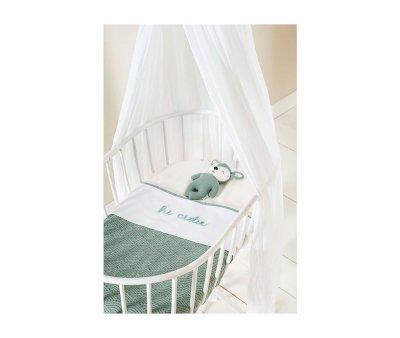 Vintage White Canopy Crib