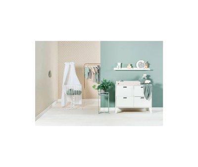 Vintage White Canopy Crib