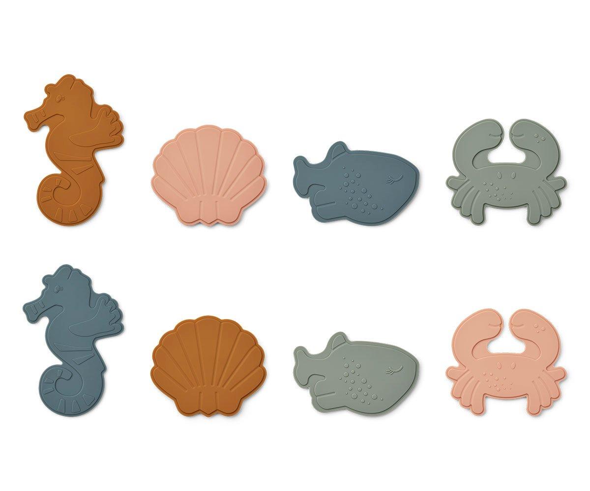 8 Mini-jouets De Bain Paola Sea Creature Mustard Multi Mix