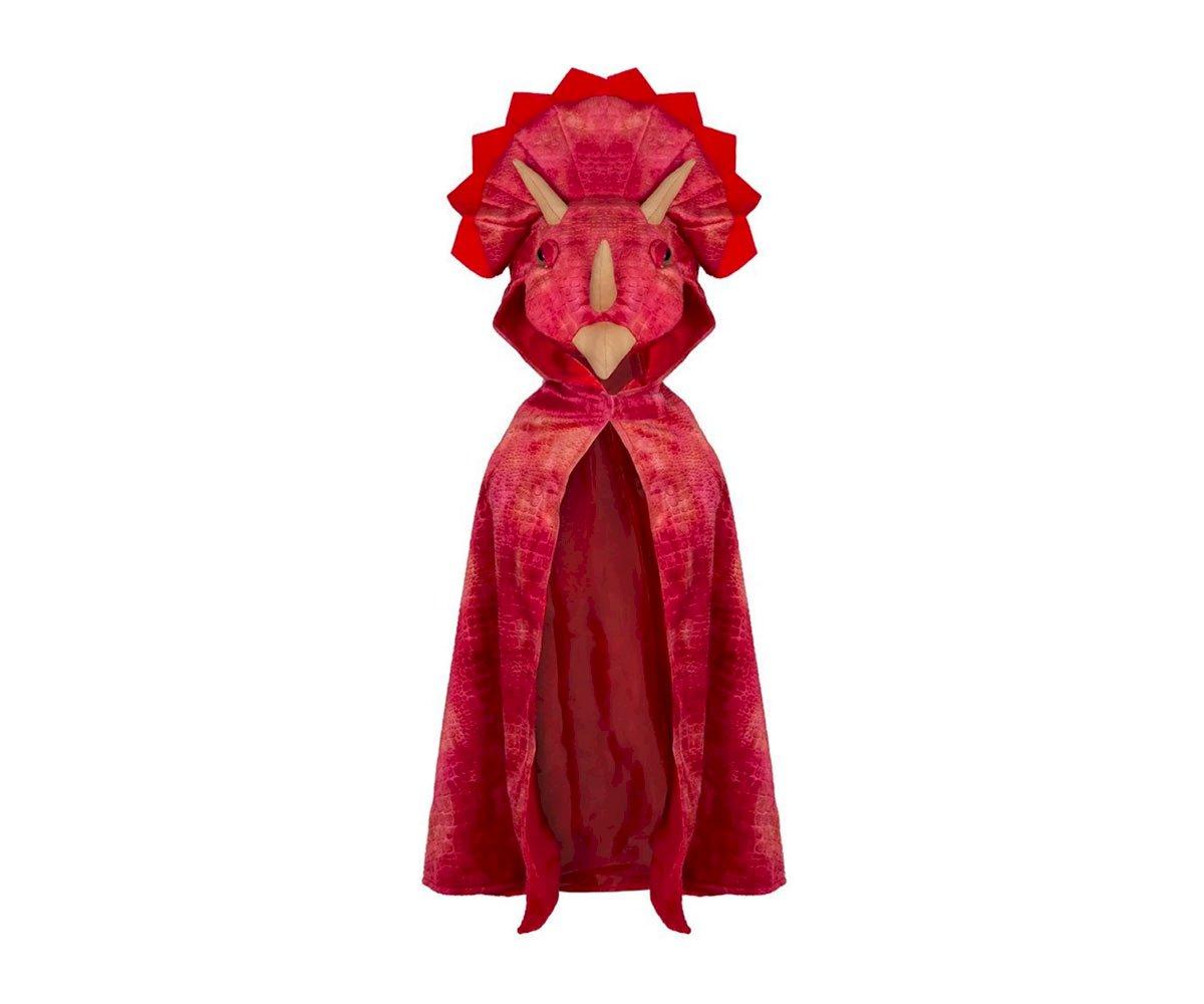 Costume Cape Rouge à Capuche CapeTriceratops 4-5 Ans