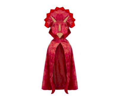 Fantasia Capa com capuz  Triceratops Hooded Vermelho 4-5 anos