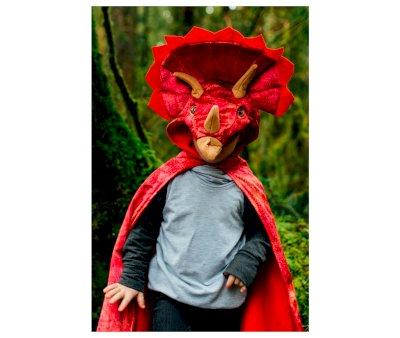 Fantasia Capa com capuz  Triceratops Hooded Vermelho 4-5 anos