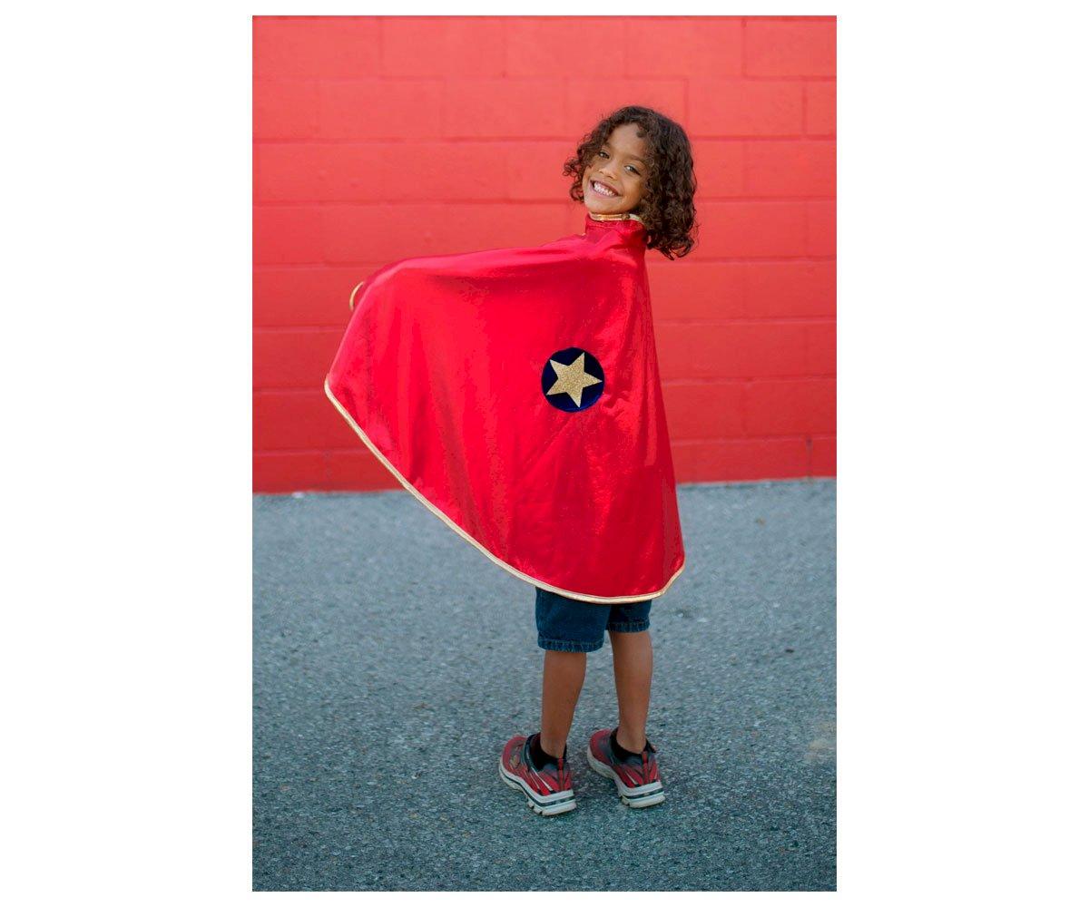 Costume De Cape Réversible Wonder Rouge/doré