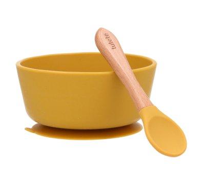 Bol con Ventosa + Cuchara Mostaza