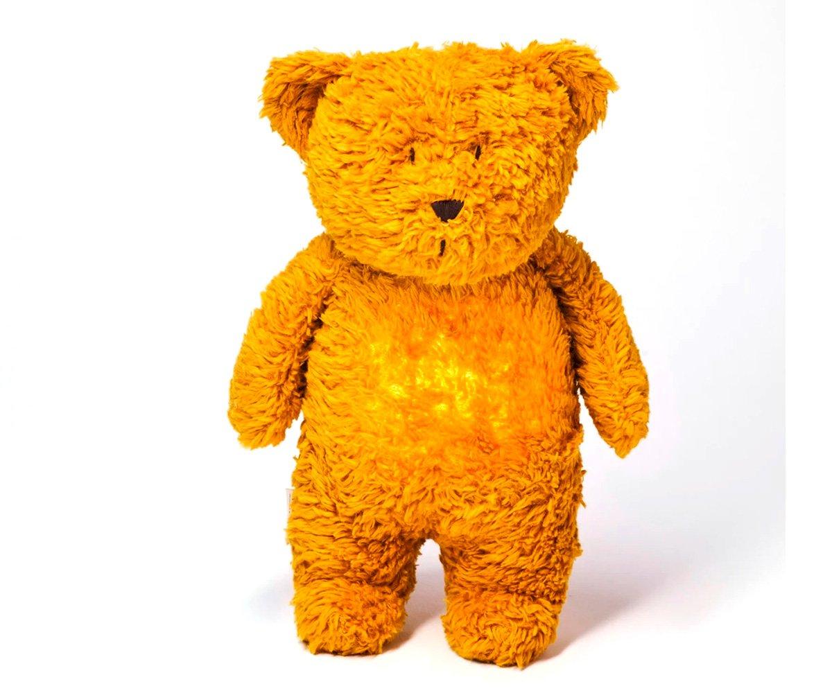 Peluche Moonie Mustard Organic Bear Light-Sound