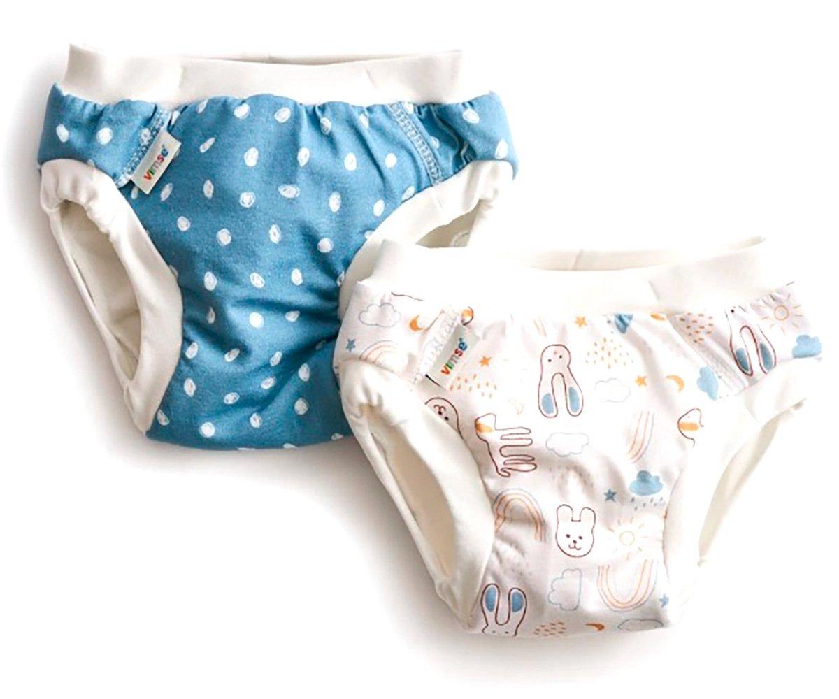 Pack 2 Braguita-Calzoncillo Entrenamiento Blue Dots/White Teddy - Tutete